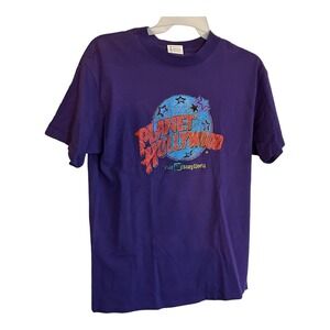 Planet Hollywood Walt Disney World T-Shirt Men Medium Purple Vintage 1991 USA